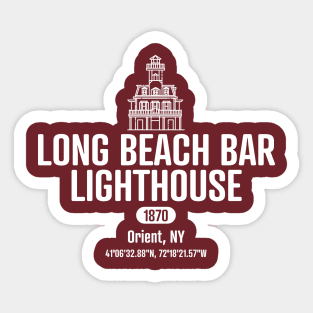 Long Beach Bar Lighthouse Sticker